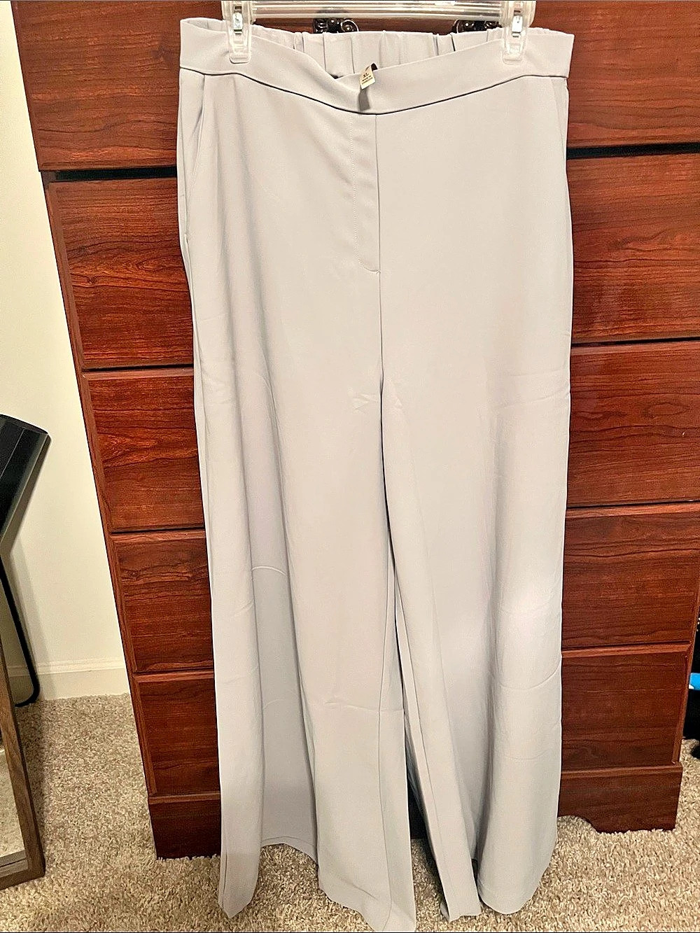 ZENANA Wide Leg Pants in Gray Size XL New